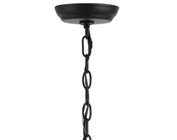 Oberto Ring Iron Rustic Farmhouse LED Chandelier - JONATHAN Y